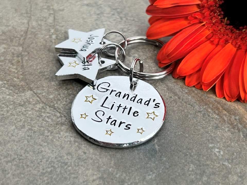 'Grandad's little stars' Keyring