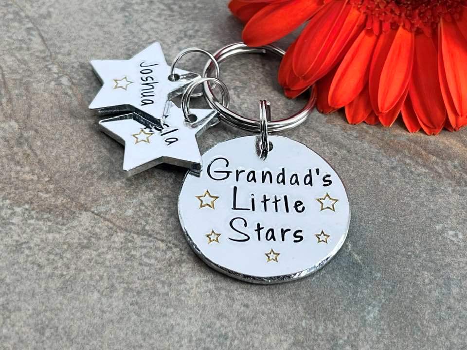 'Grandad's little stars' Keyring