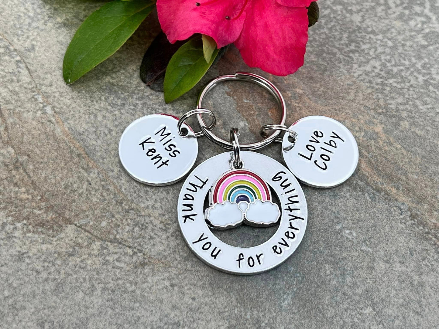 'Thank you for everything' Teacher's Keyring