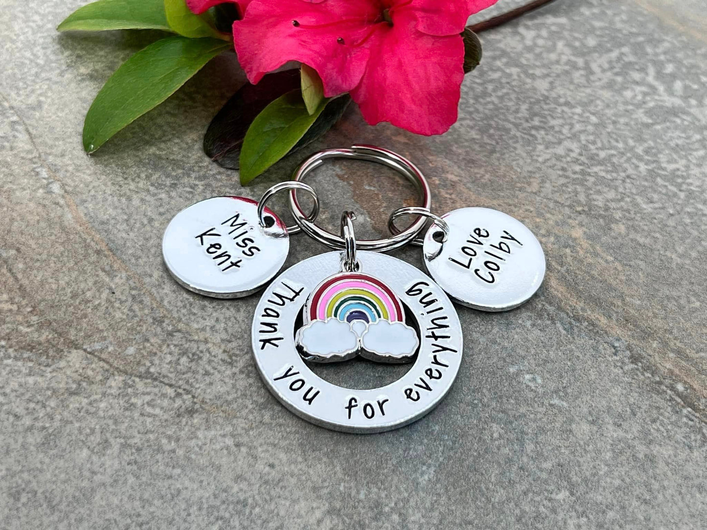 'Thank you for everything' Teacher's Keyring