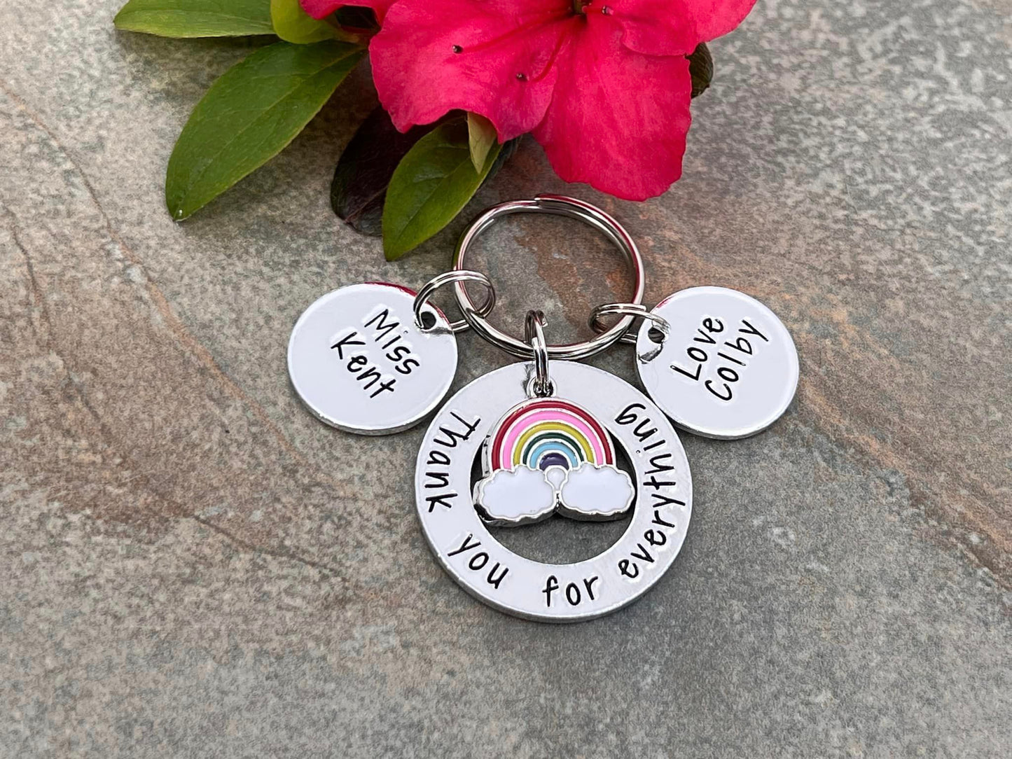 'Thank you for everything' Teacher's Keyring