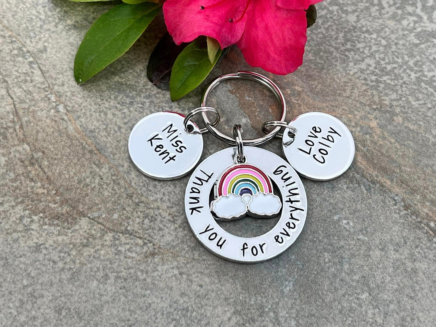 'Thank you for everything' Teacher's Keyring
