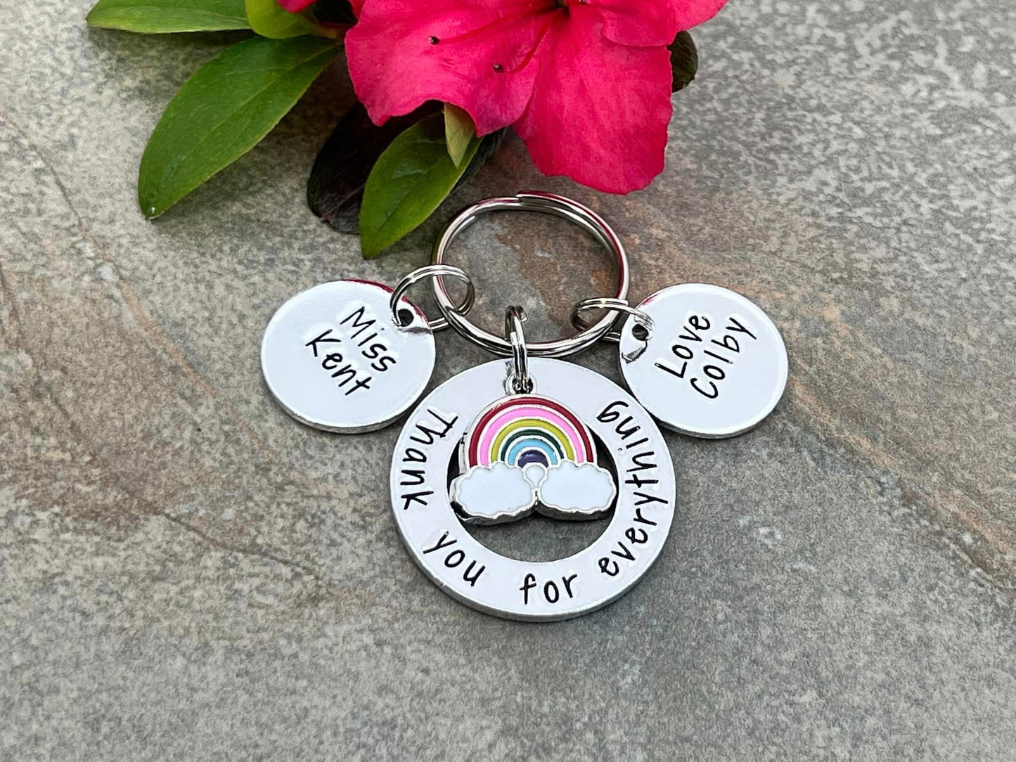 'Thank you for everything' Teacher's Keyring