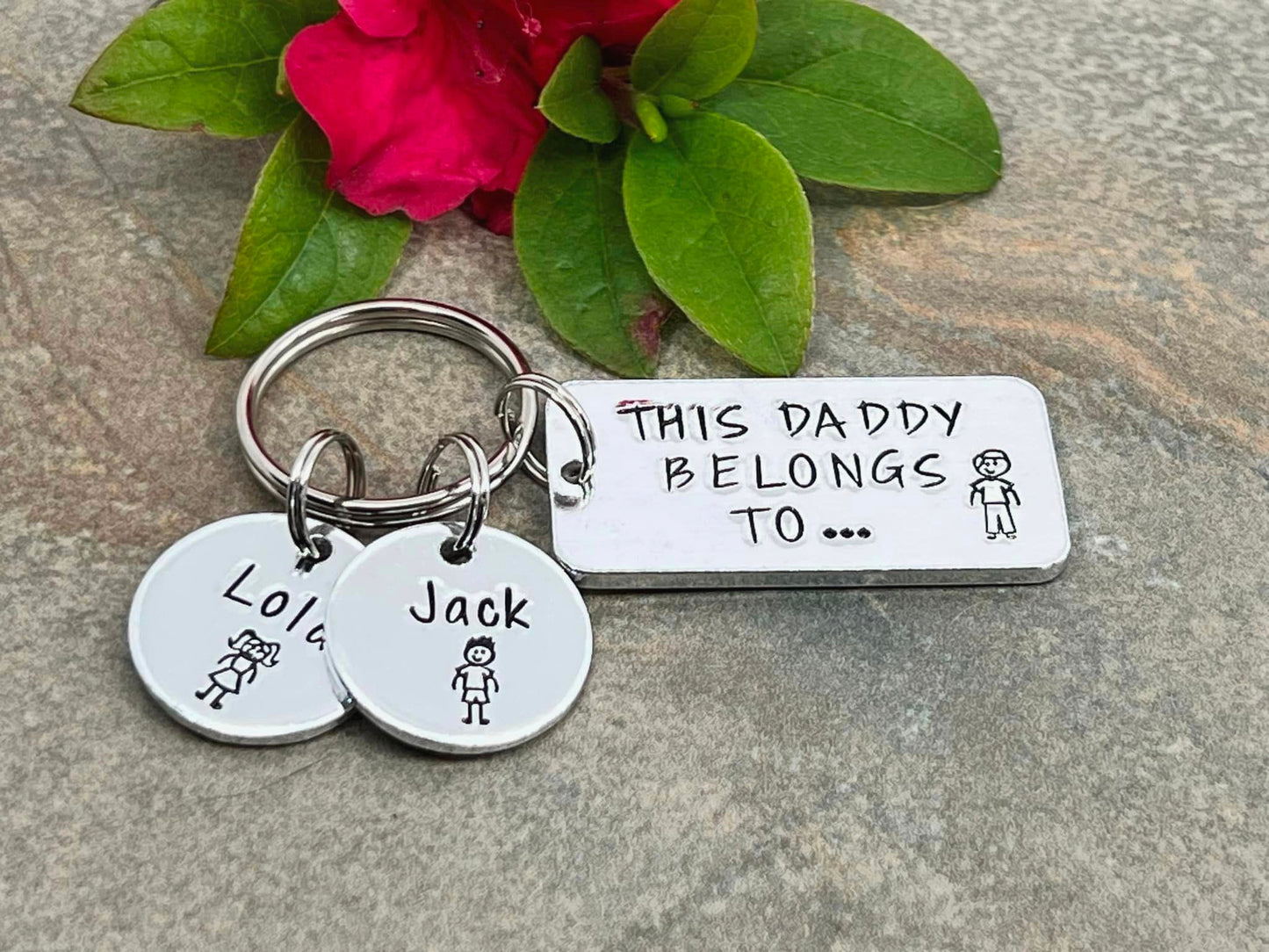 'This Daddy Belongs To' Keyring