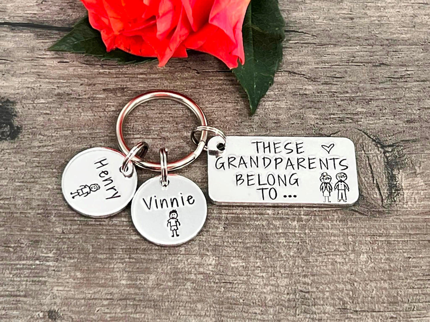 'These Grandparents Belong To' Keyring