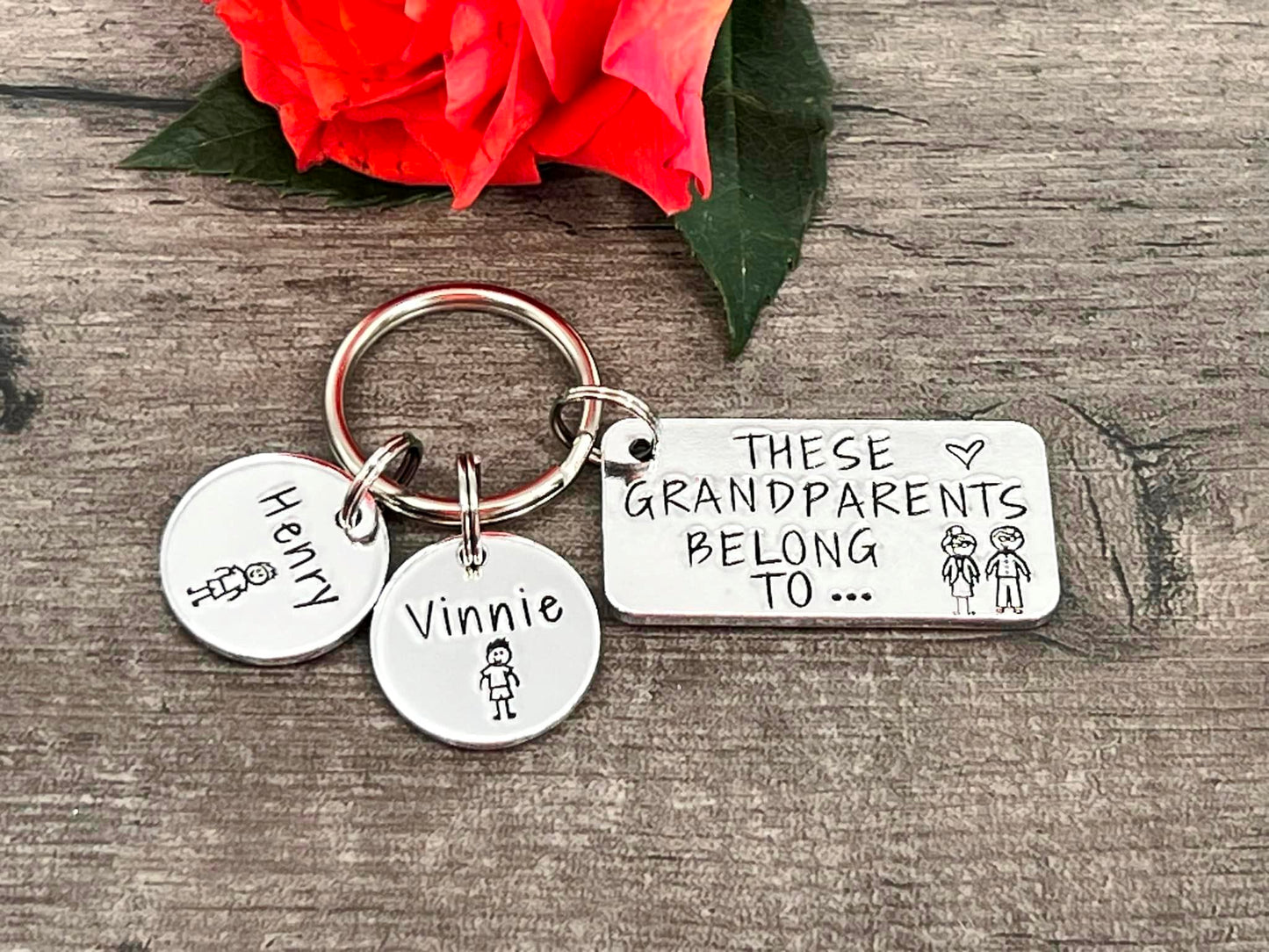 'These Grandparents Belong To' Keyring