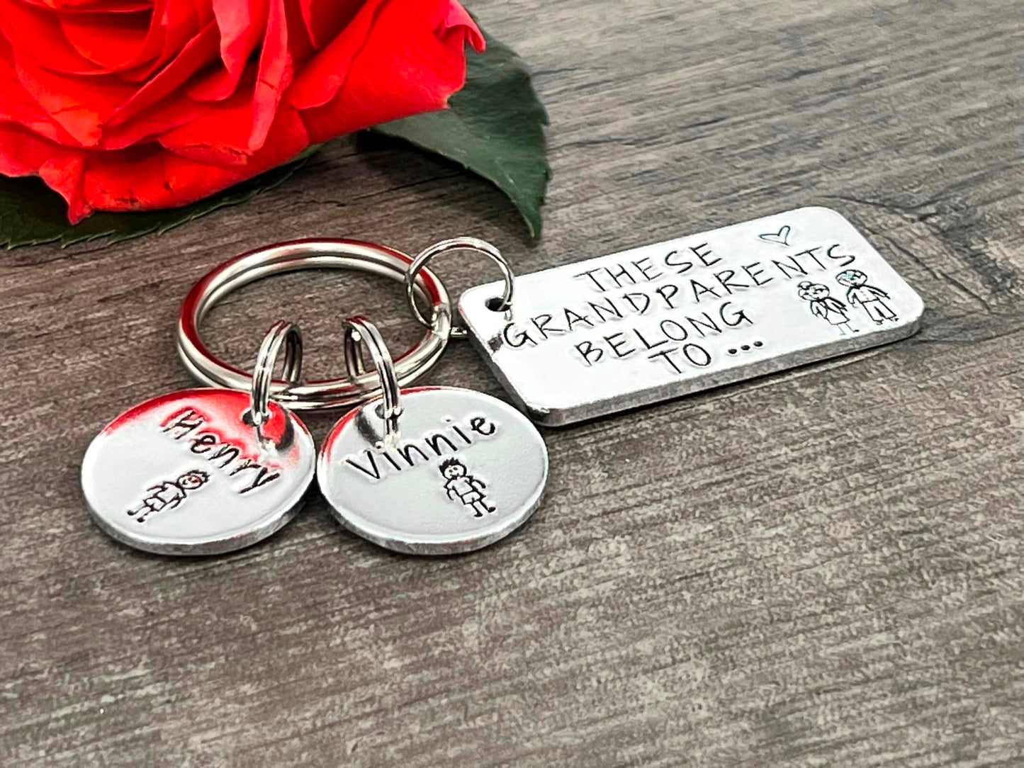 'These Grandparents Belong To' Keyring