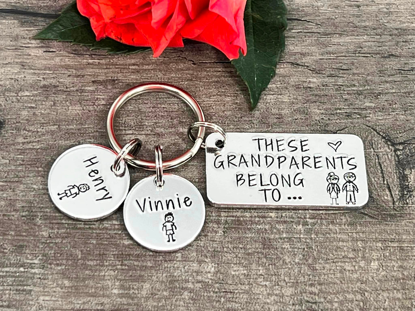 'These Grandparents Belong To' Keyring