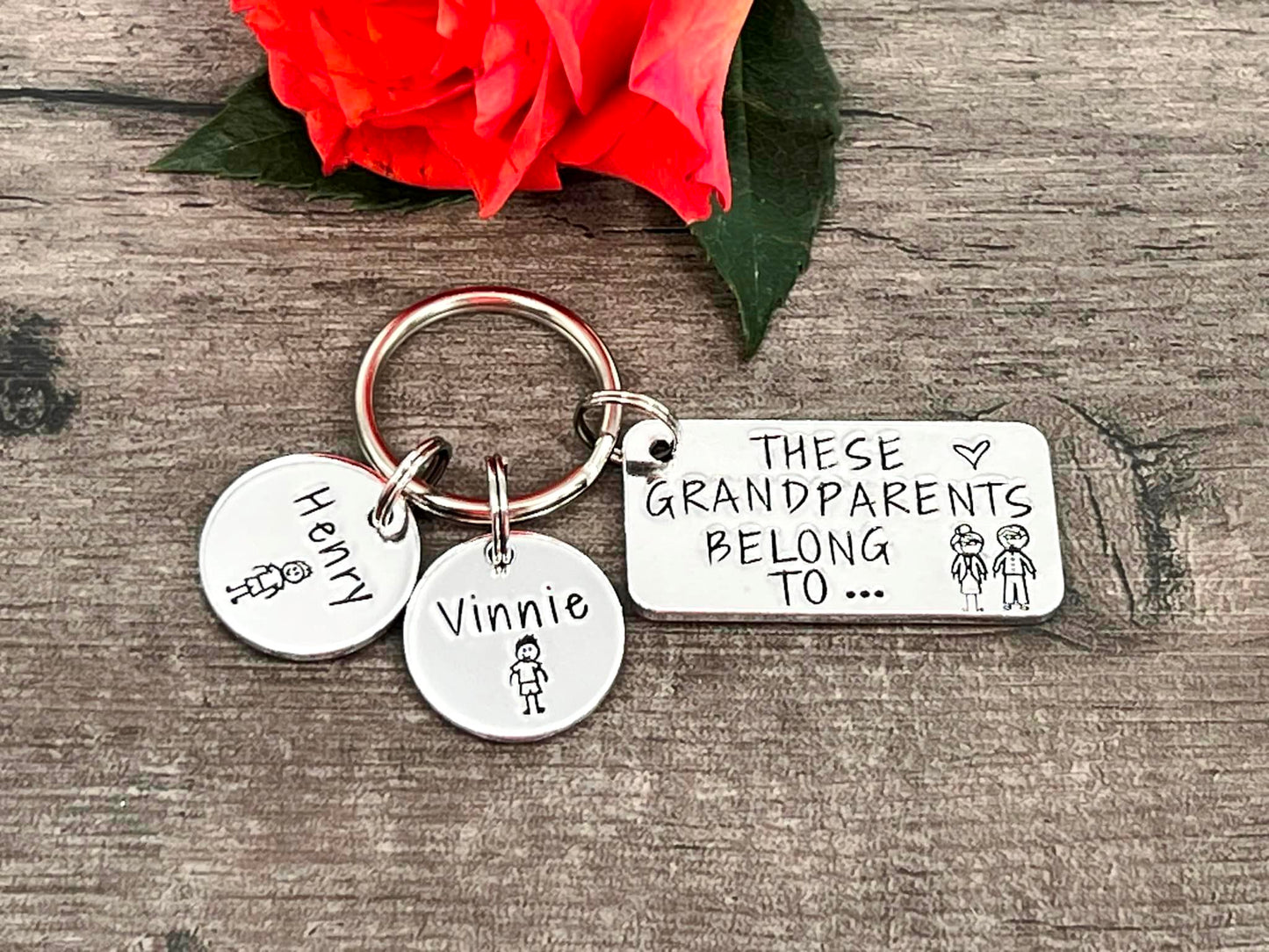 'These Grandparents Belong To' Keyring