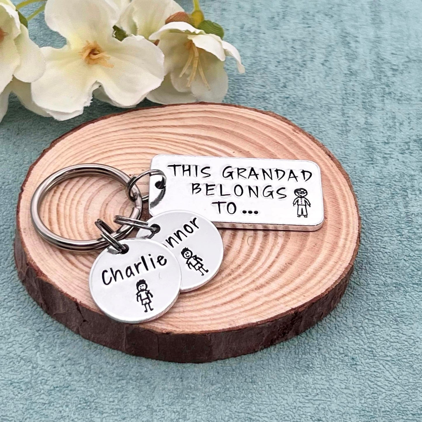 'This Grandad Belongs To' Keyring