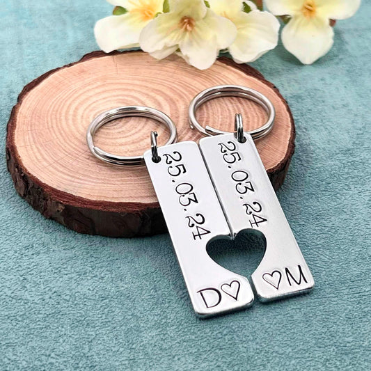 Special Date Couple's Keyring Set