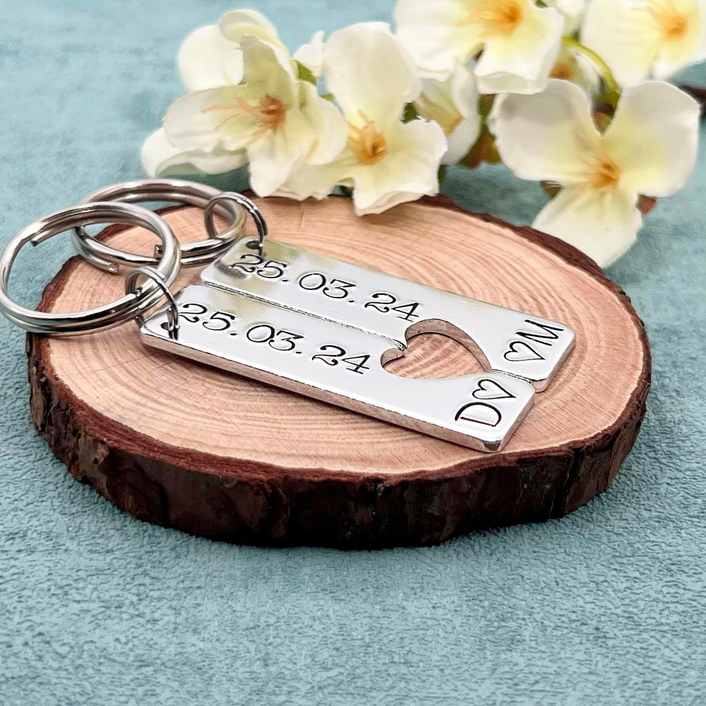 Special Date Couple's Keyring Set