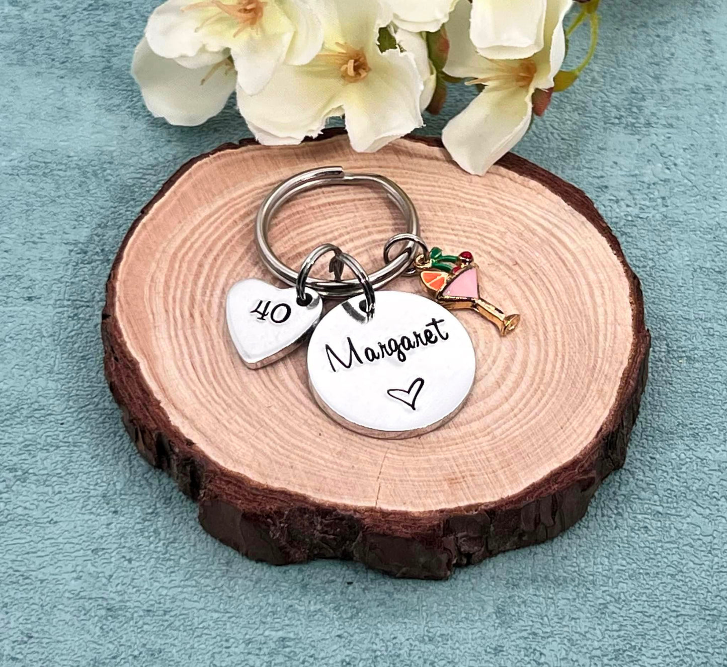 Womens 40th Birthday Keyring