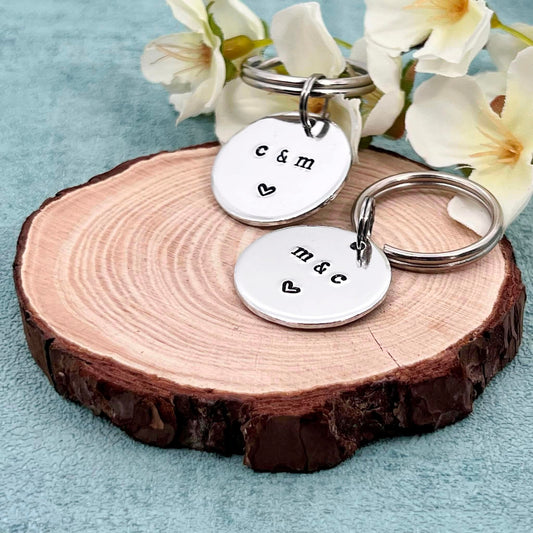 Personalised Initial Couple's Keyring
