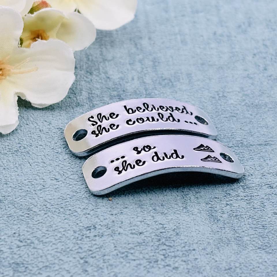 'She Believed She Could So She Did' Trainer Tags