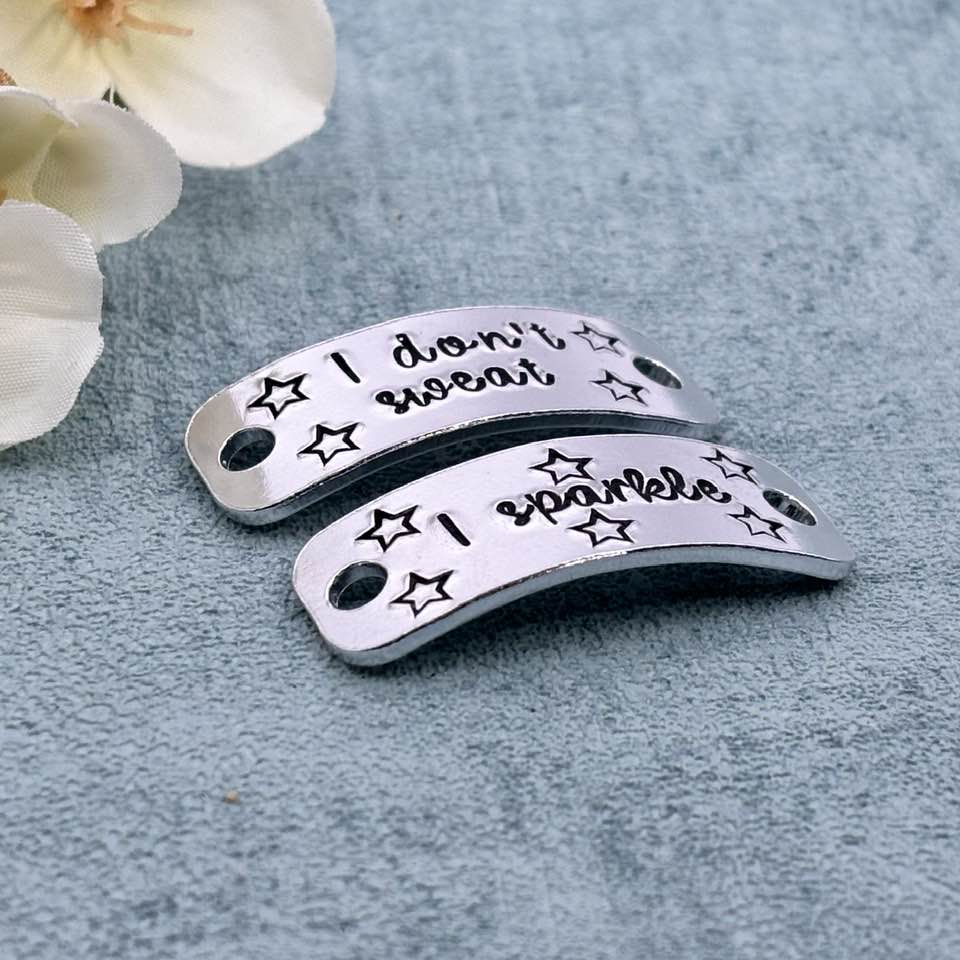 'I don't sweat I sparkle' Trainer Tags
