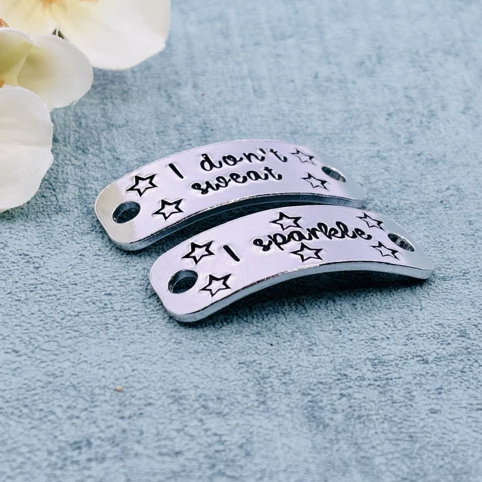'I don't sweat I sparkle' Trainer Tags