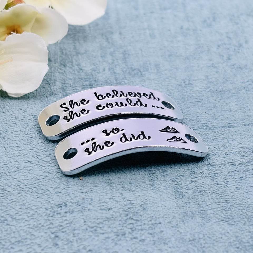 'She Believed She Could So She Did' Trainer Tags