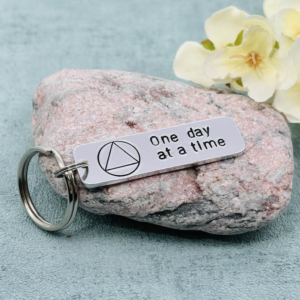 Personalised Sobriety Keyring