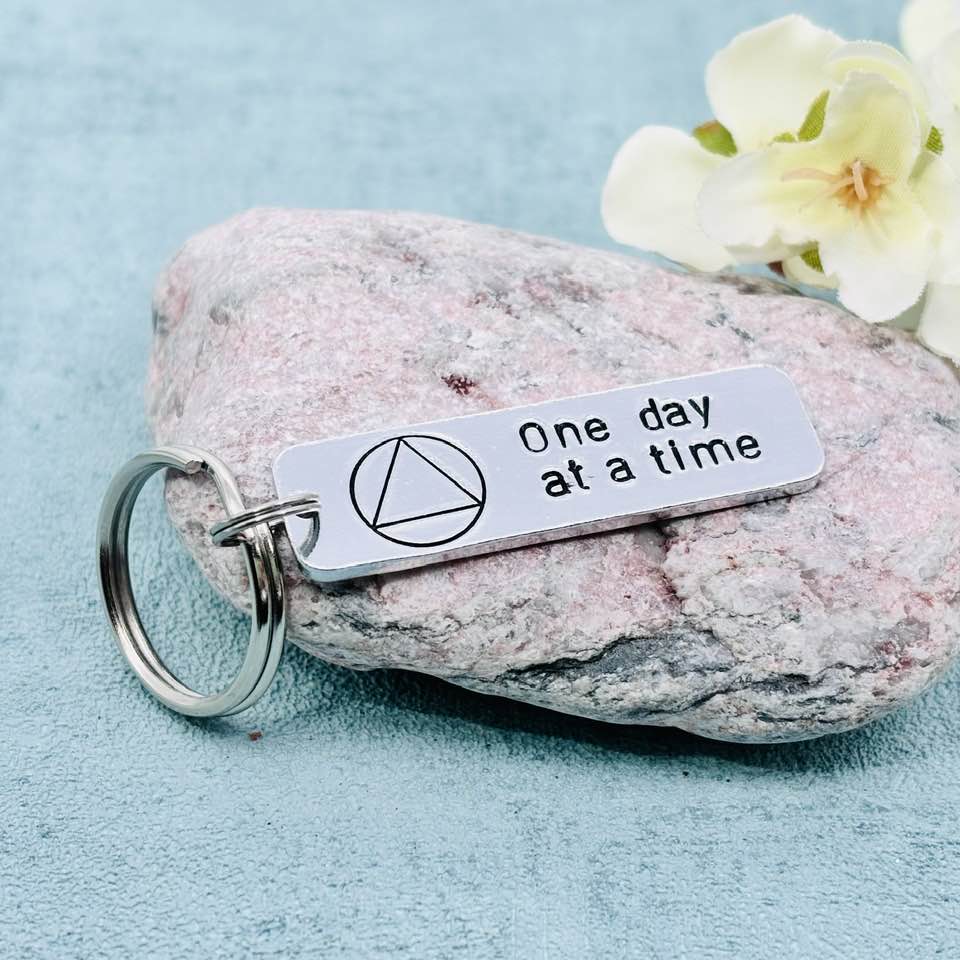 Personalised Sobriety Keyring
