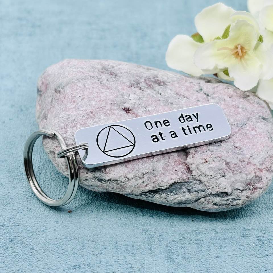 Personalised Sobriety Keyring