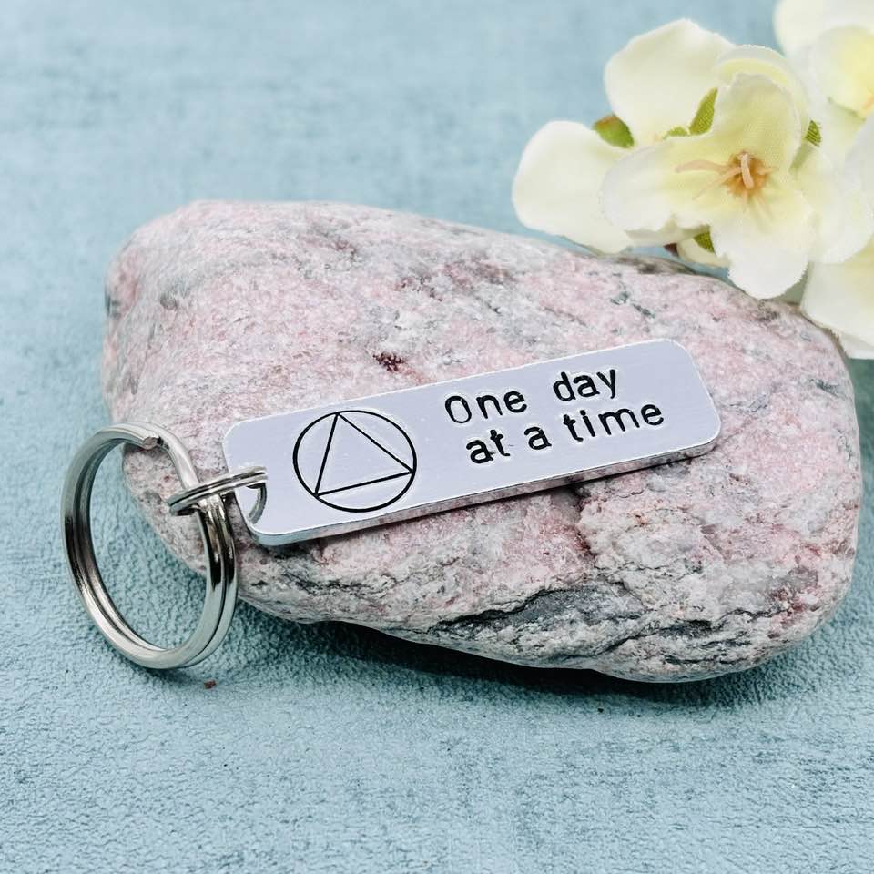 Personalised Sobriety Keyring