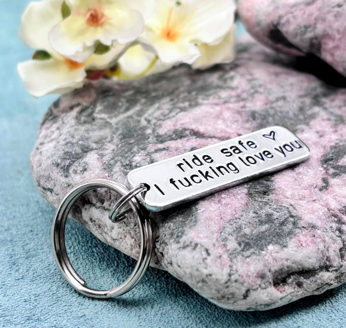 Motorbike Keyring, Ride Safe