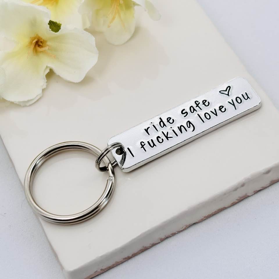 Motorbike Keyring, Ride Safe