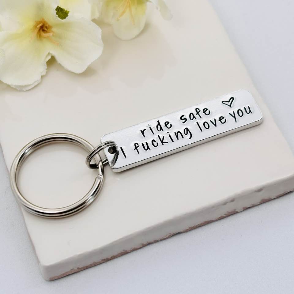 Motorbike Keyring, Ride Safe