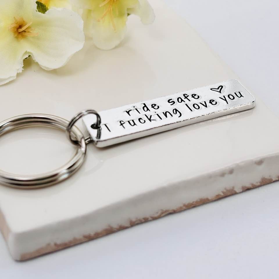 Motorbike Keyring, Ride Safe