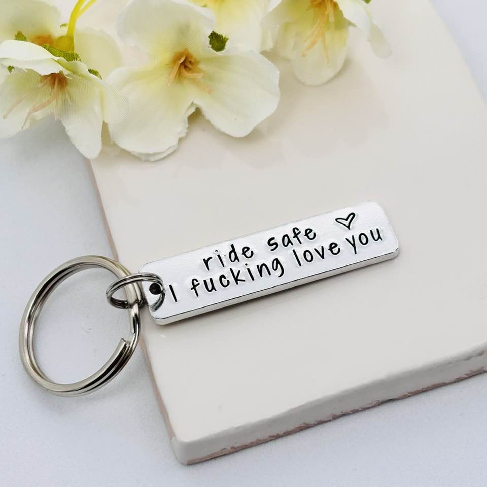 Motorbike Keyring, Ride Safe