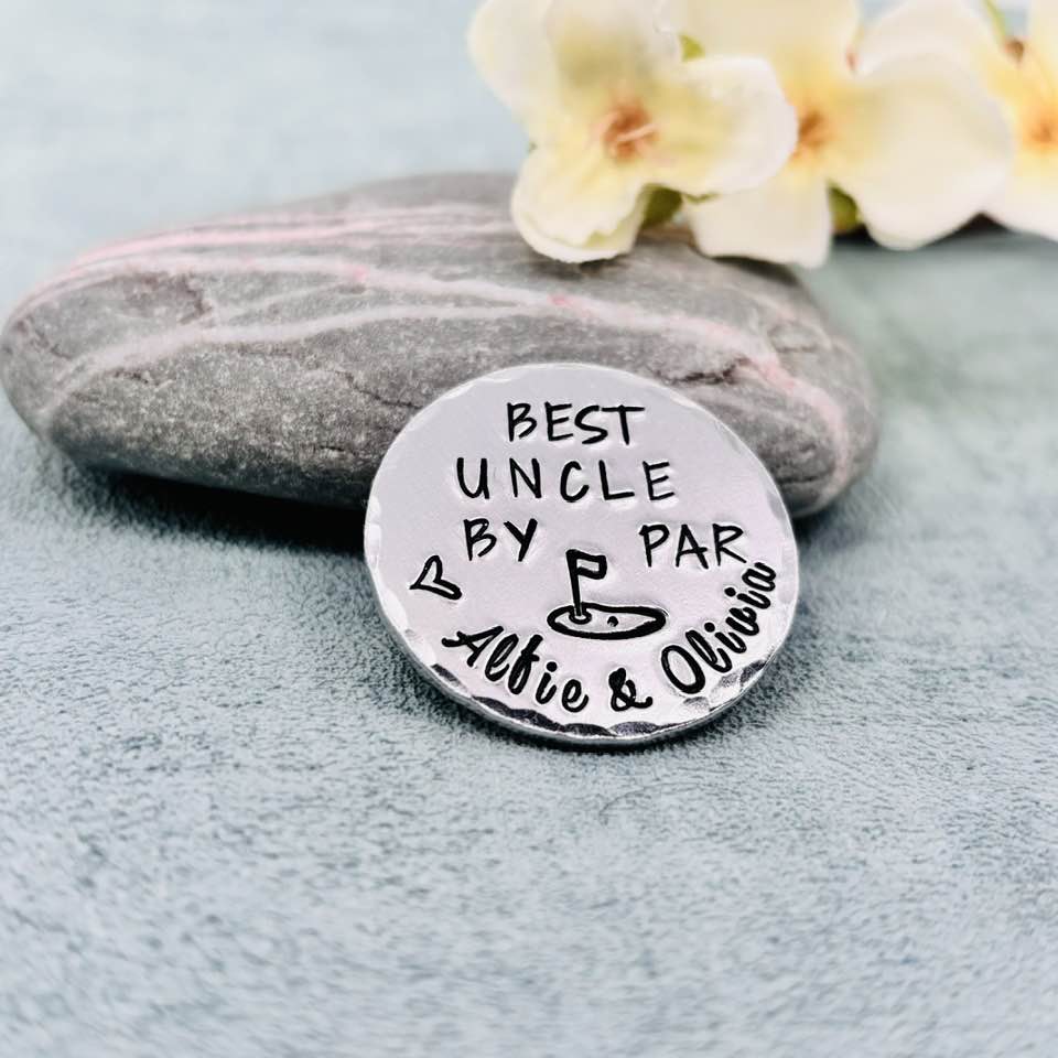 Best Uncle By Par Aluminium Golf Ball Marker, Father's Day Gift