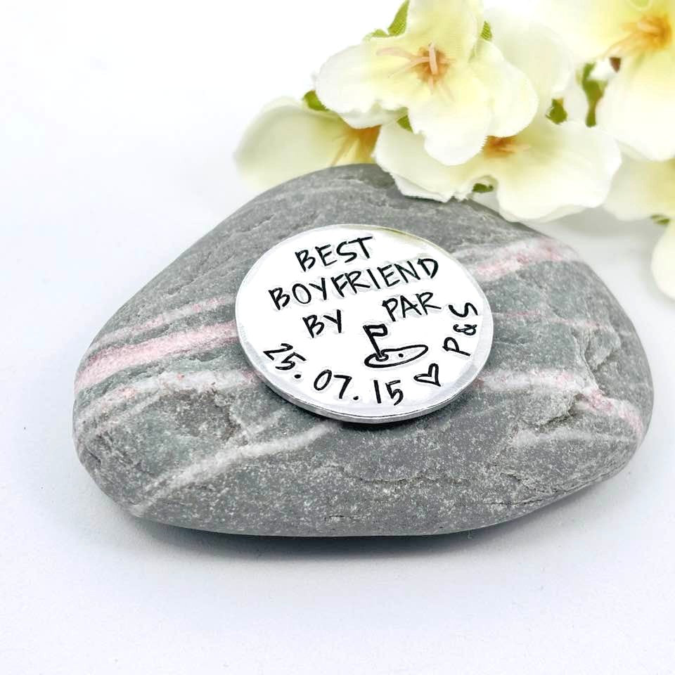Best Boyfriend By Par Aluminium Golf Ball Marker, 10th Anniversary Gift