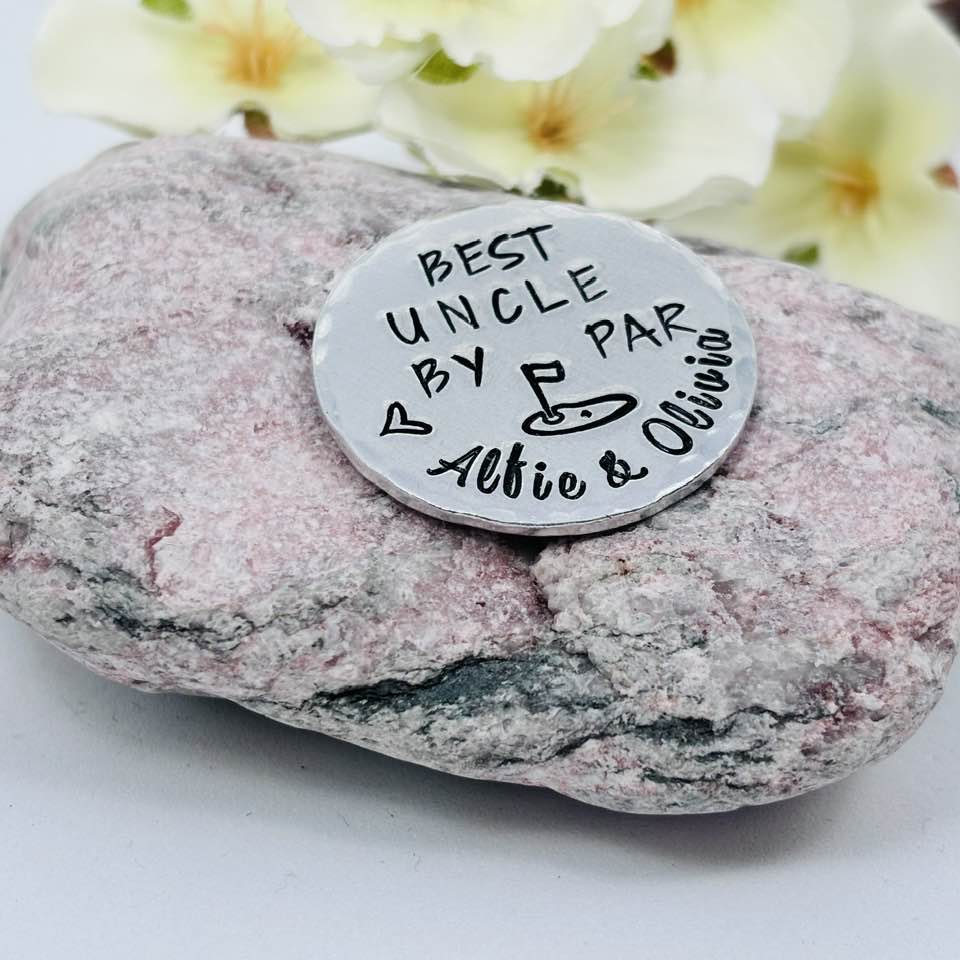 Best Uncle By Par Aluminium Golf Ball Marker, Father's Day Gift