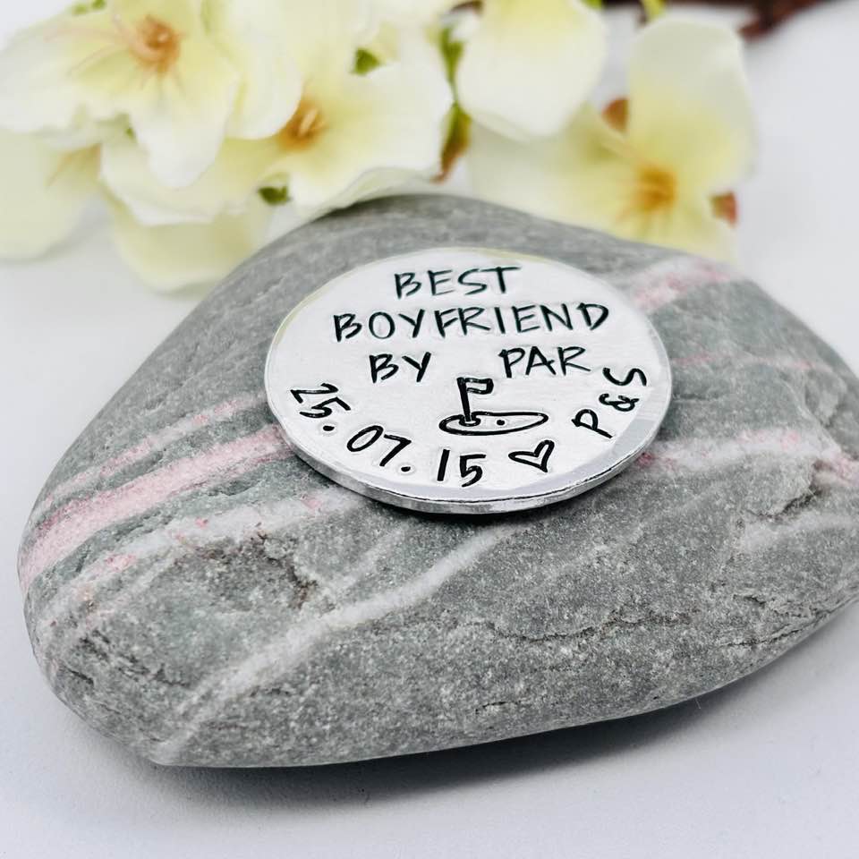 Best Boyfriend By Par Aluminium Golf Ball Marker, 10th Anniversary Gift