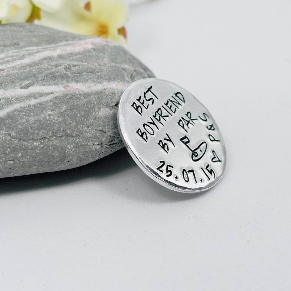 Best Boyfriend By Par Aluminium Golf Ball Marker, 10th Anniversary Gift