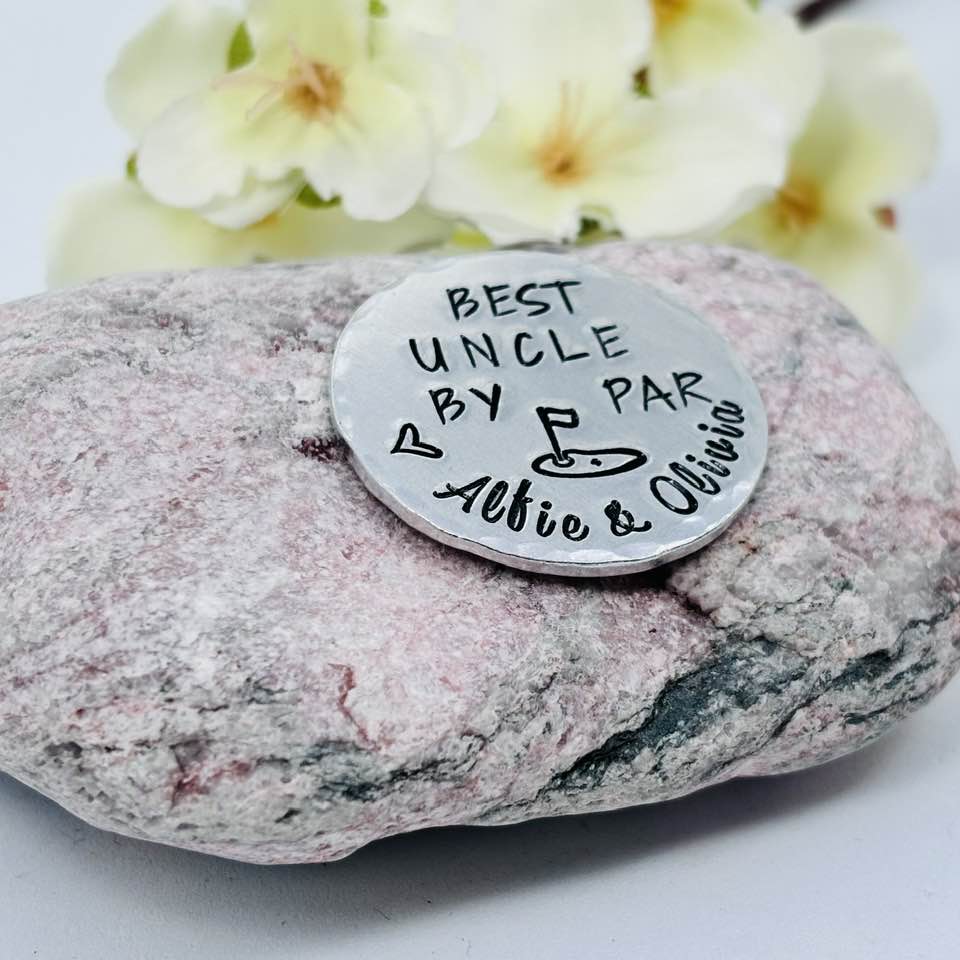 Best Uncle By Par Aluminium Golf Ball Marker, Father's Day Gift