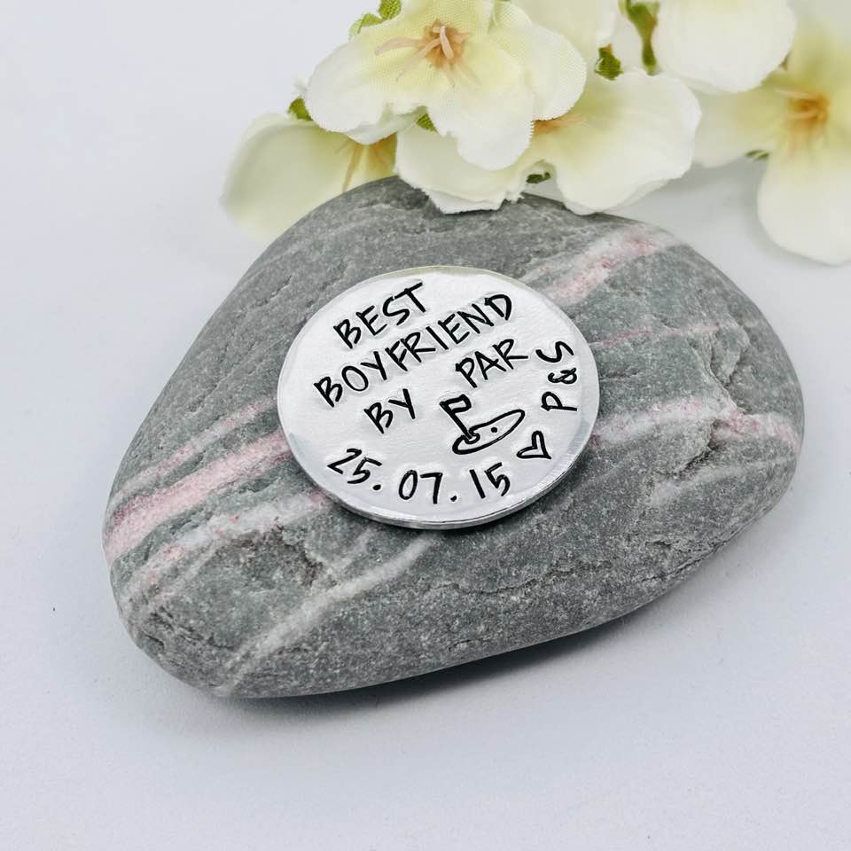 Best Boyfriend By Par Aluminium Golf Ball Marker, 10th Anniversary Gift