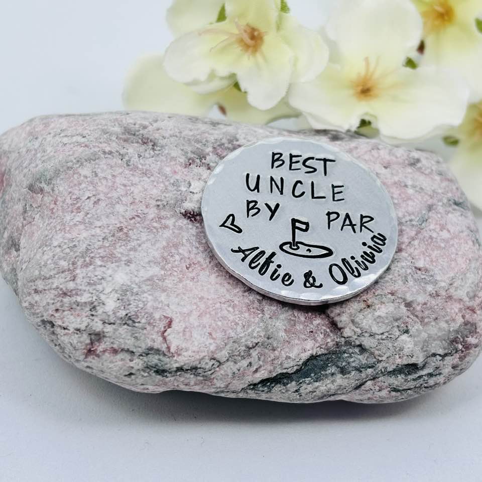 Best Uncle By Par Aluminium Golf Ball Marker, Father's Day Gift