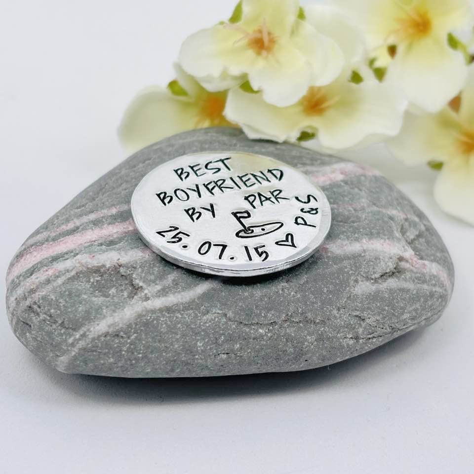 Best Boyfriend By Par Aluminium Golf Ball Marker, 10th Anniversary Gift