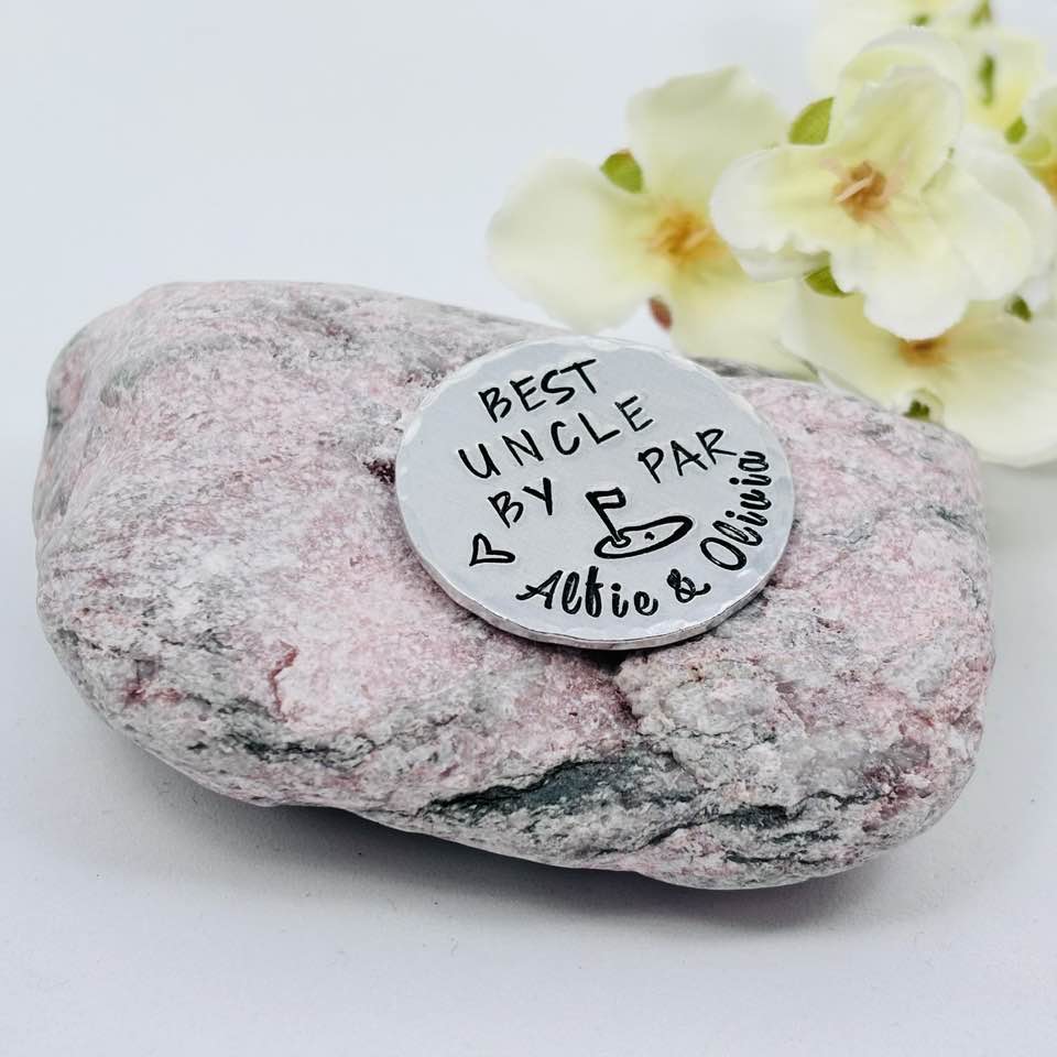 Best Uncle By Par Aluminium Golf Ball Marker, Father's Day Gift