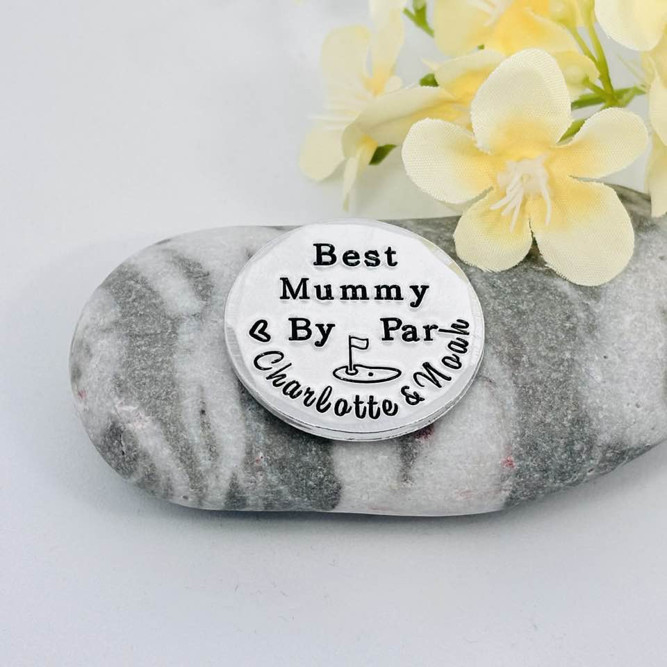 Best Mummy By Par Aluminium Golf Ball Marker, Mother's Day Gift
