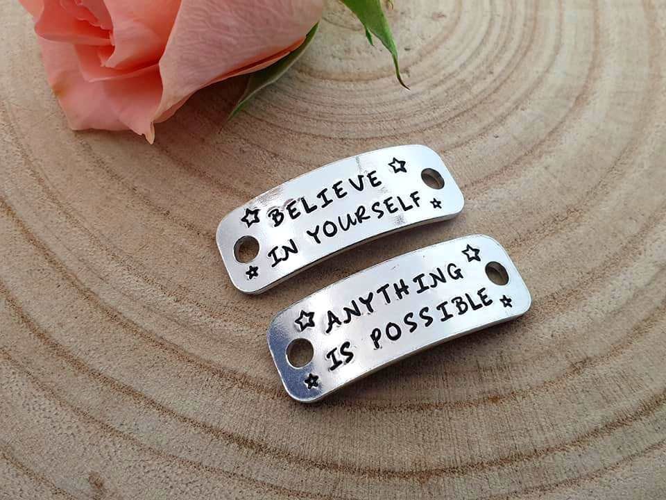 'Believe in Yourself Anything is Possible' Trainer Tags