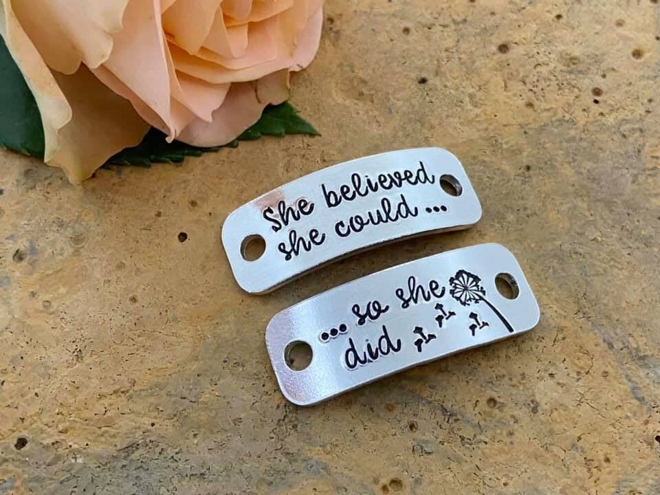 'She Believed She Could So She Did' Trainer Tags