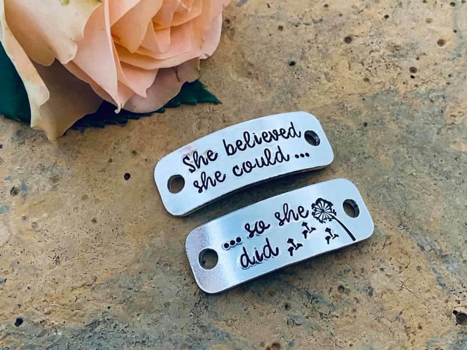 'She Believed She Could So She Did' Trainer Tags