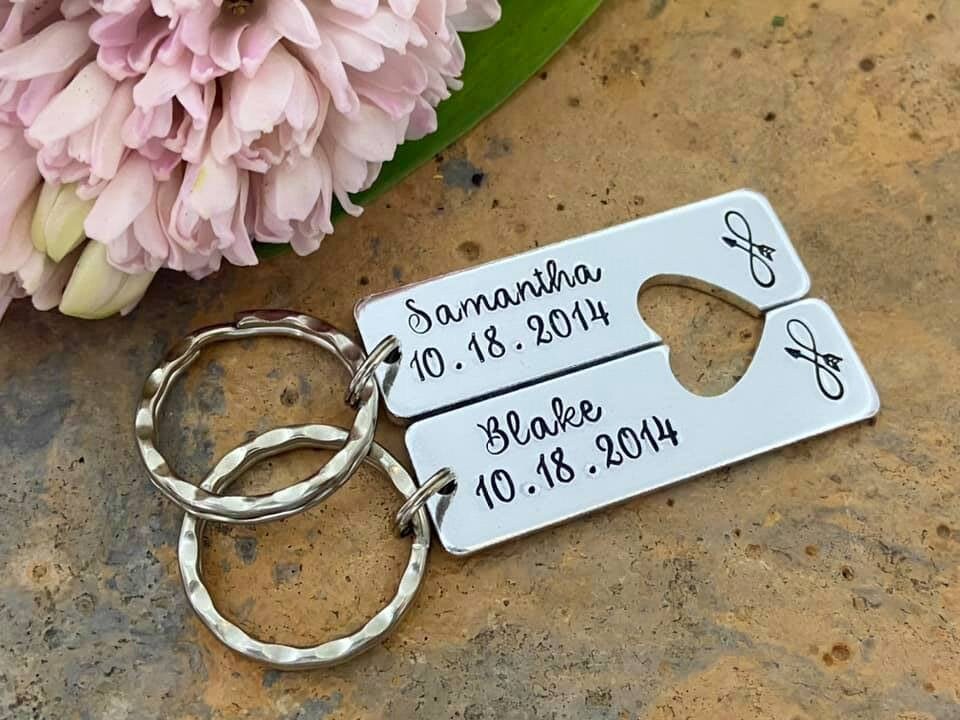 Special Date Couple's Keyring Set