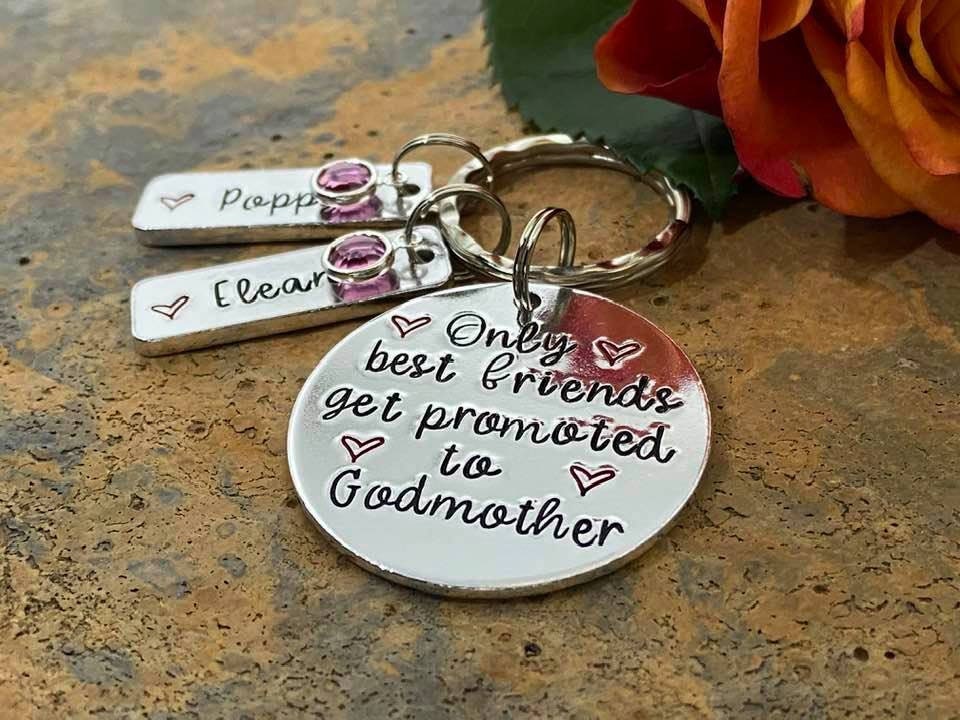 Godmother Keyring with Swarovski Birthstones