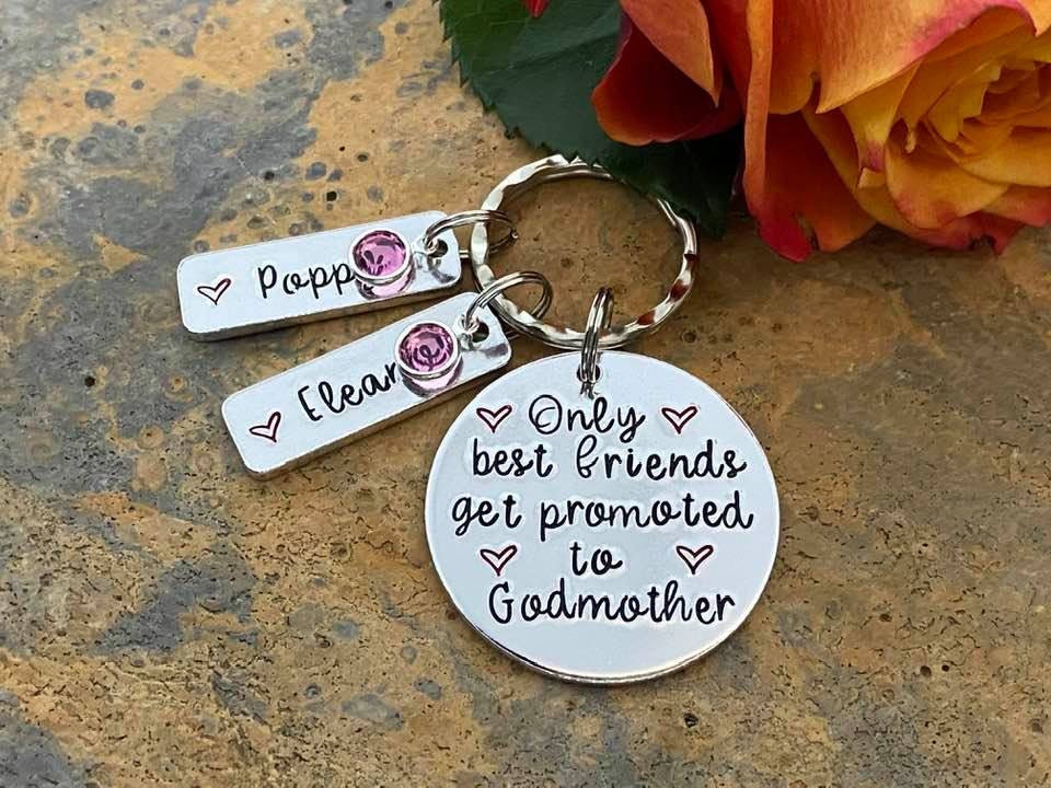 Godmother Keyring with Swarovski Birthstones