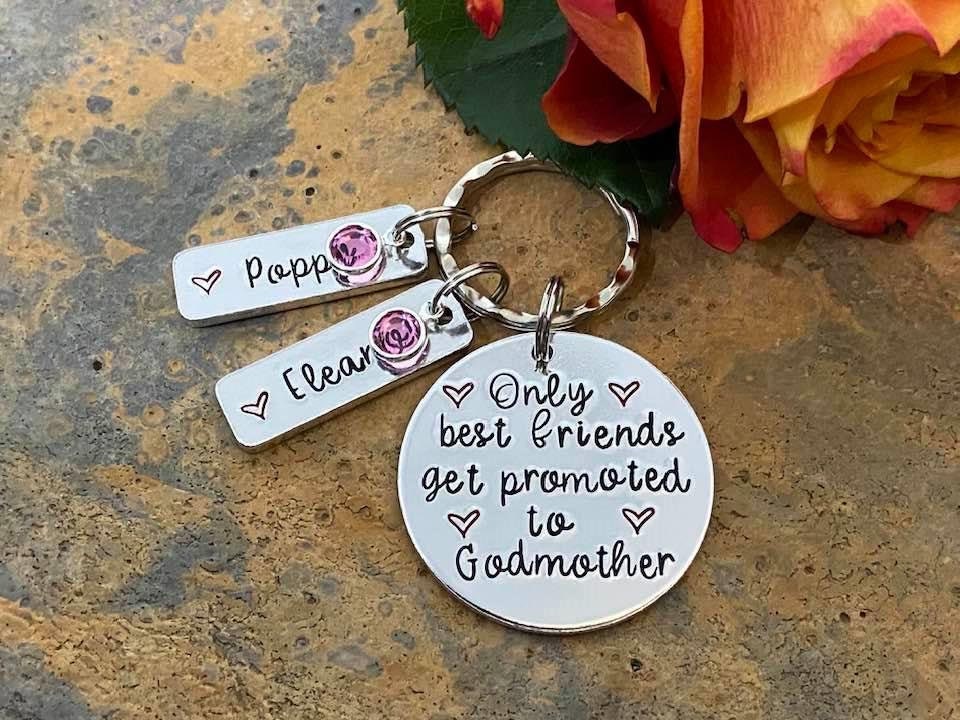 Godmother Keyring with Swarovski Birthstones