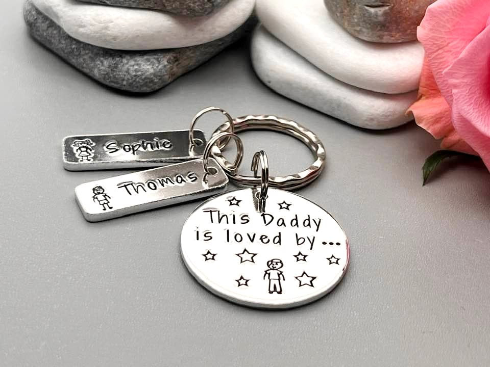 'This Daddy Is Loved By' Keyring